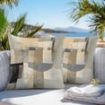thumbnail image 4 of Abstract Art Outdoor Pillow Covers Pack of 2 Beige Brown Blocks Watercolor Modern Art Waterproof Throw Pillow Covers Decorative Cushion Cases for Patio Garden Tent Balcony Couch 16x16 inch, 4 of 8