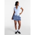 thumbnail image 2 of No Boundaries Knit Ruched Collared Shirt, Women's XXS-XXL, 2 of 5