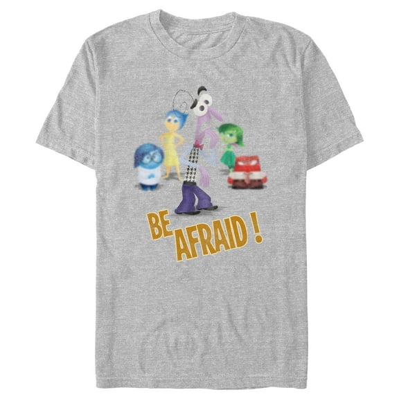 Men's Inside Out Blurry Be Afraid Graphic T-Shirt