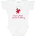 thumbnail image 3 of Inktastic It's My First Valentine's Day Boys or Girls Baby Bodysuit, 3 of 5