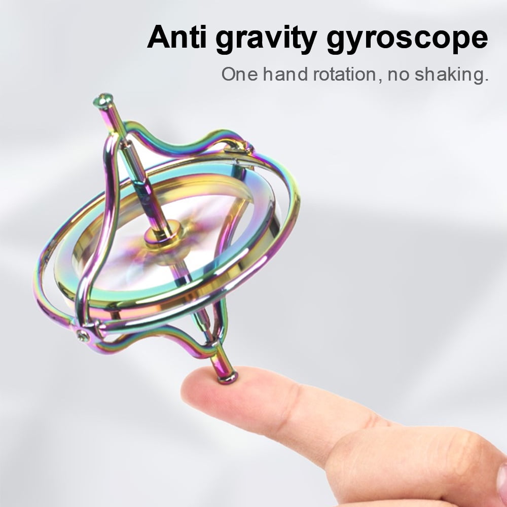 GYROSCOPE Gyro ALL METAL stand Spinning Top Toy science Physics inertia Box USA 