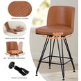 thumbnail image 4 of Counter Height Bar Stools 38.2"H Swivel Bar Stools with Back Modern Velvet Upholstered Bar Chairs Counter Stools with Metal Legs, 4 of 9