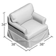 thumbnail image 3 of Sunset Trading Horizon Slipcovered T-Cushion Chair | Stain Resistant Performance Fabric | Navy Blue, 3 of 7