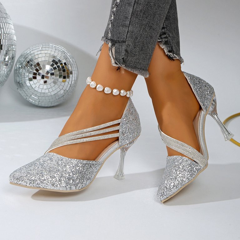 heels to wear with silver dress What Color Shoes to Wear with a Silver Dress & Outfit