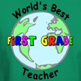 thumbnail image 3 of CafePress - World's Best First Grade Teacher Dark T Shirt - Men's Classic Graphic Cotton T-Shirt, 3 of 4