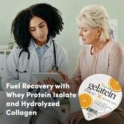 Gelatein Orange: 20 grams of protein. Sugar free. Ideal for clear liquid diets, swallowing difficulties, bariatric, dialysis and oncology. Great pre or post-workout snack. (12 pack)