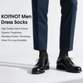 thumbnail image 5 of KOITHOT 5 Pairs Men Dress Socks, Lightweight Classic Crew Scocks for Men Size 10-13 Gift Set, 5 of 8