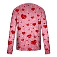 thumbnail image 5 of fartey Men Plus Size Valentine's Day Shirt Funny 2024 Love Heart Printed Long Sleeve Blouse Lightweight Soft Crewneck Dressy Workout Tops for Gifts, S-5XL, 5 of 5