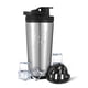 thumbnail image 1 of Botella agitadora de acero inoxidable con aislamiento para coctelera de hielo | 26 oz, acero inoxidable | Frío durante más de 30 horas | Vaso aislado con agitador giratorio | Botella sin olor para bat, 1 of 5
