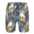 thumbnail image 4 of Kdxio Squirrel And Leaves Pattern Mens Casual Shorts - Drawstring Summer Beach Sports Shorts for Men, 4 of 9
