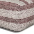 thumbnail image 3 of Clay Boho Square Pouf in Maroon Melange Cotton, 3 of 5