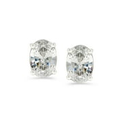FASHIONQ RETAIL 1.75 Carat .925 Sterling Silver Swarovski Crystal Color Stud Earrings
