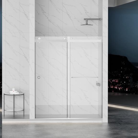 Kaisneo 60 in x 72 in Frameless Double Sliding 5/16"(8mm) Thick Shower Door