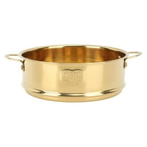 Gold Stainless Steel Steam Basket, Double Handle Steamer Rack with Draining Mesh