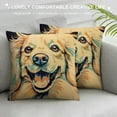 thumbnail image 3 of GOSMITH  Cute Pet Golden Retriever Dog Pattern  Throw Pillow Covers Car Sofa Cushion Cover Pillowcases Home Decor, 3 of 5