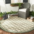 thumbnail image 2 of SAFAVIEH Beach House Nima Trellis Indoor/Outdoor Runner Rug Cream/Green, 2' x 8', 2 of 10