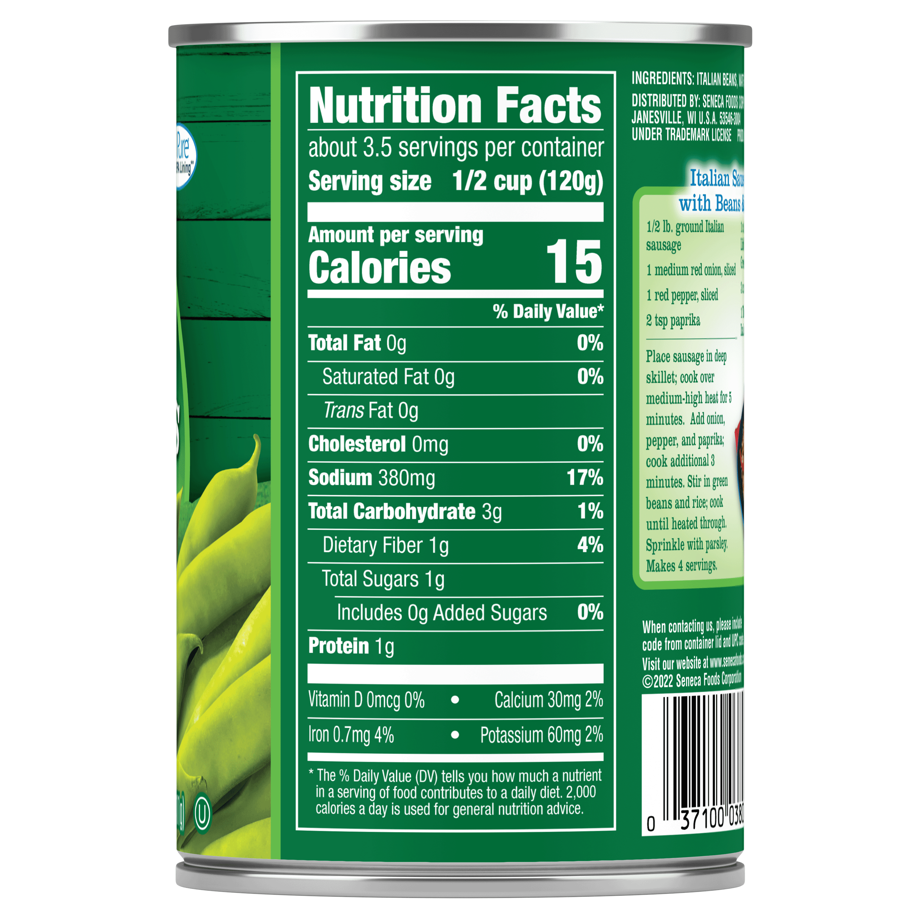 Libby's Canned Italian Cut Green Beans 14.5 oz. Can