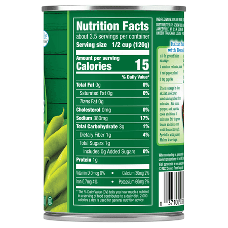 Libby's Canned Italian Cut Green Beans 14.5 oz. Can