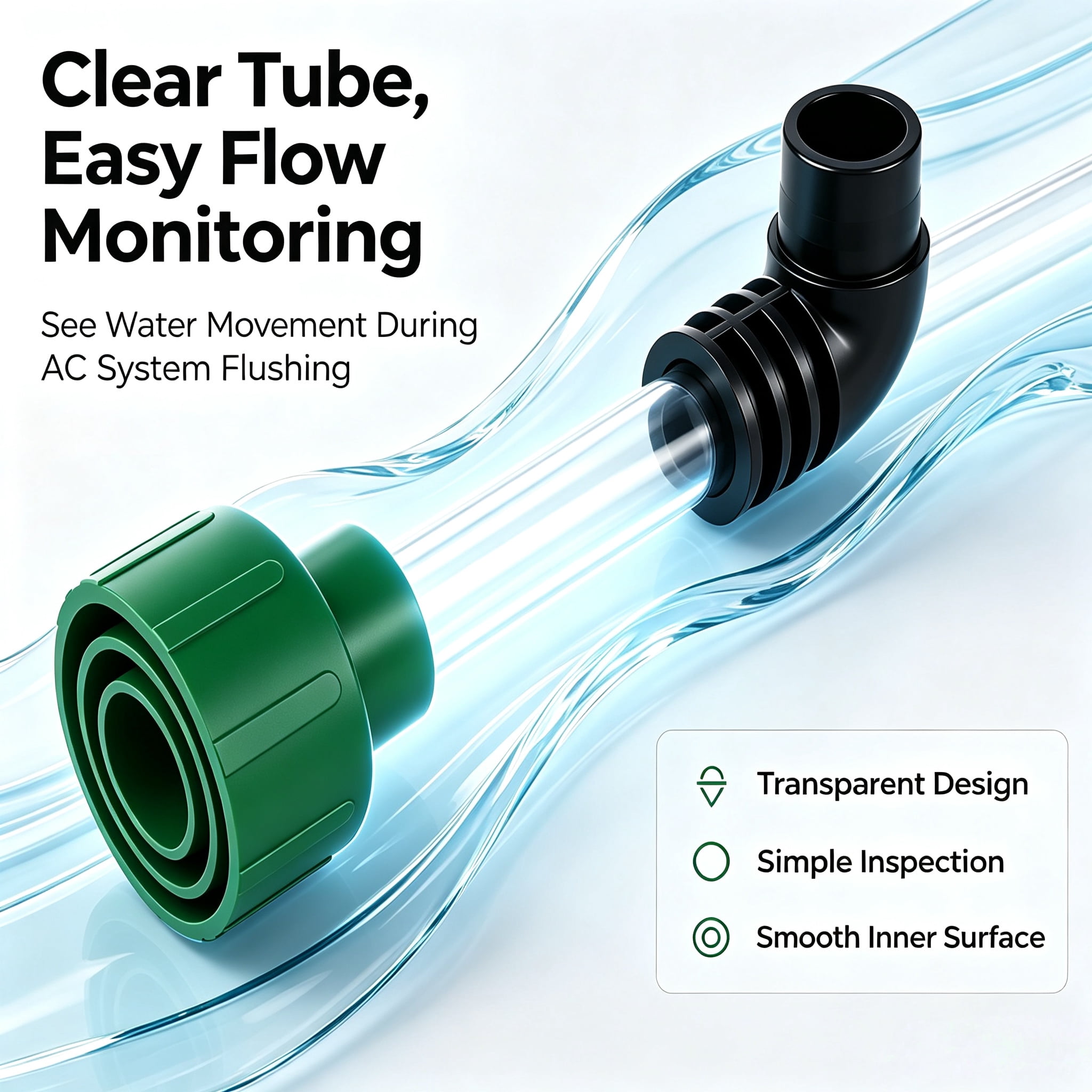AC Drain Line Cleaner Adapter, 1Pc Plastic Universal HVAC to PVC Wet Vac Attachment, Heavy Duty Unclogger Pipe Connector for Air Conditioner Maintenance Home Office, 8.27 Inch