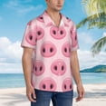 thumbnail image 2 of Lsque Pig Nose pattern Hawaiian Shirt for Men, Unisex Summer Beach Casual Short Sleeve Button Down Shirts-Small, 2 of 9