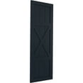 thumbnail image 2 of Ekena Millwork 12"W x 47"H True Fit PVC Center X-Board Farmhouse Fixed Mount Shutters, Starless Night Blue (Per Pair - Hardware Not Included), 2 of 7