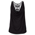 thumbnail image 4 of LASCANA Women's Cowl Neck Top Crochet Detail, 4 of 6