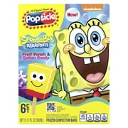 Popsicle SpongeBob SquarePants Frozen Confection Bars & Ice Pops Natural Flavors, 6 Count