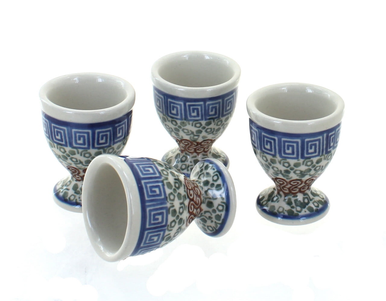 Blue Rose Polish Pottery Athena Egg Cup Set 