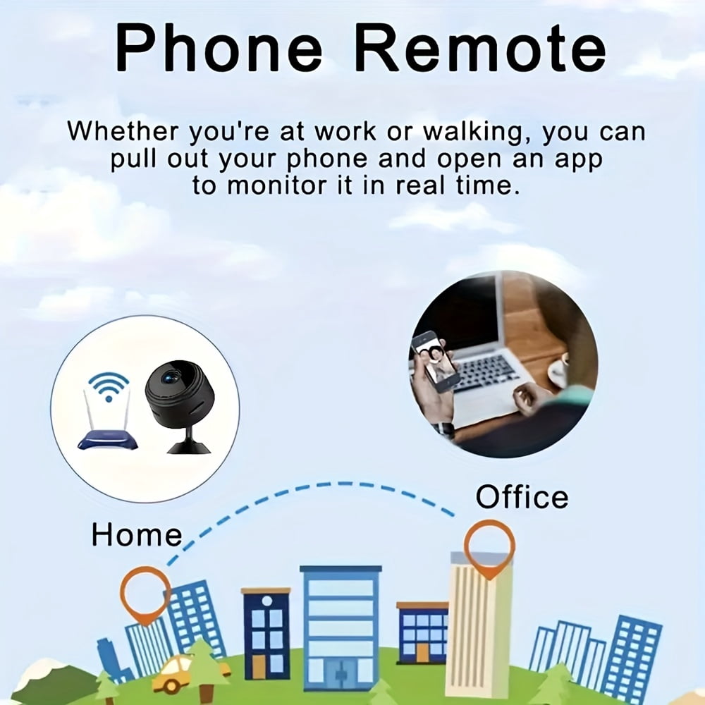 Mini Smart Camera - 480P AI Human/Pet Detection | 24/7 Recording w/ SD Card & Cloud | Motion Alerts | Nanny Cam Baby/Pet Monitor | 2.4G Only USB Powered Indoor Security (1pc)