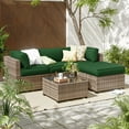 thumbnail image 6 of Kimunuk 9Pcs Outdoor Slipcovers for Cushions, Waterproof Patio Cushion Replacement Covers with Zipper for 4-Seat Patio Furniture Set, Green, 6 of 6