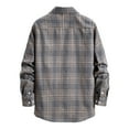 thumbnail image 2 of SWSMCLT Men's Plaid Shirts Button Down Flannel Shirt Cotton Casual Button Up Classic Soft Long Sleeve Top Casual Fashion Style20 Small, 2 of 4
