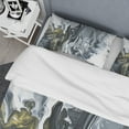 thumbnail image 4 of Designart 'White, grey and White Hand Painted Marble Acrylic' Mid-Century Modern Duvet Cover Set, 4 of 4
