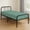 Aqua Green, variant on 1 PC Cot fitted sheet Size 25" x 75" Fitted Sheet, Made of Egyptian Cotton, Perfect for Camp Bunk Bed / RVs / Guest Bed'sBlack