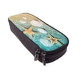 thumbnail image 6 of Lsque Starfish And Seashell Printed Big Capacity PU Leather Pencil Case Large Pencil Pouch Stationery Pen Bag Pencil Holder for Teen, 6 of 6