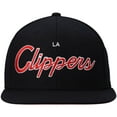 thumbnail image 2 of Men's Mitchell & Ness Black LA Clippers Hardwood Classics Script 2.0 Snapback Hat, 2 of 5
