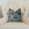 thumbnail image 2 of Plutus 12" x 20" Argyle Square Handmade Luxury Pillow in Black and White, 2 of 3