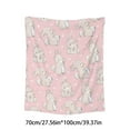 thumbnail image 3 of Bunny Blanket for Girls Blanket Rabbits Flannel Fleece Throw Blanket for Living Room Bedroom Sofa Couch Warm Soft Bed for Kids Adults 27.56"x39.37", 3 of 6