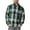 c02Green, variant on LNWUY Mens Plaid Shirt, Big and Tall Long Sleeves,Classic Flannel Shirt Pocket Lapel Button Down Shirt Jacket Tops Gray L