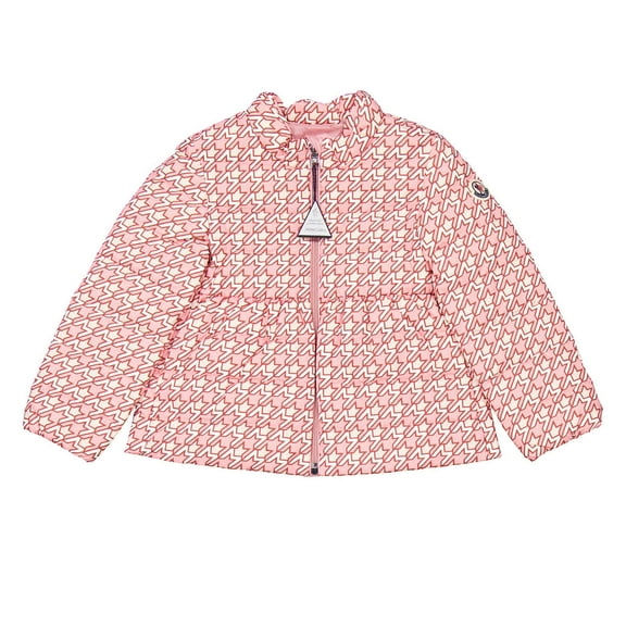 Moncler Girls Logo Print Puffer Jacket, Size 18/24M