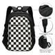 thumbnail image 3 of Fotbe Black and White Checkerboard Mochila con Estampado y Puerto USB para Hombre y Mujer, Mochila Antirrobo, Mochila de Viaje, Mochila Escolar, Mochila Universitaria, 3 of 7