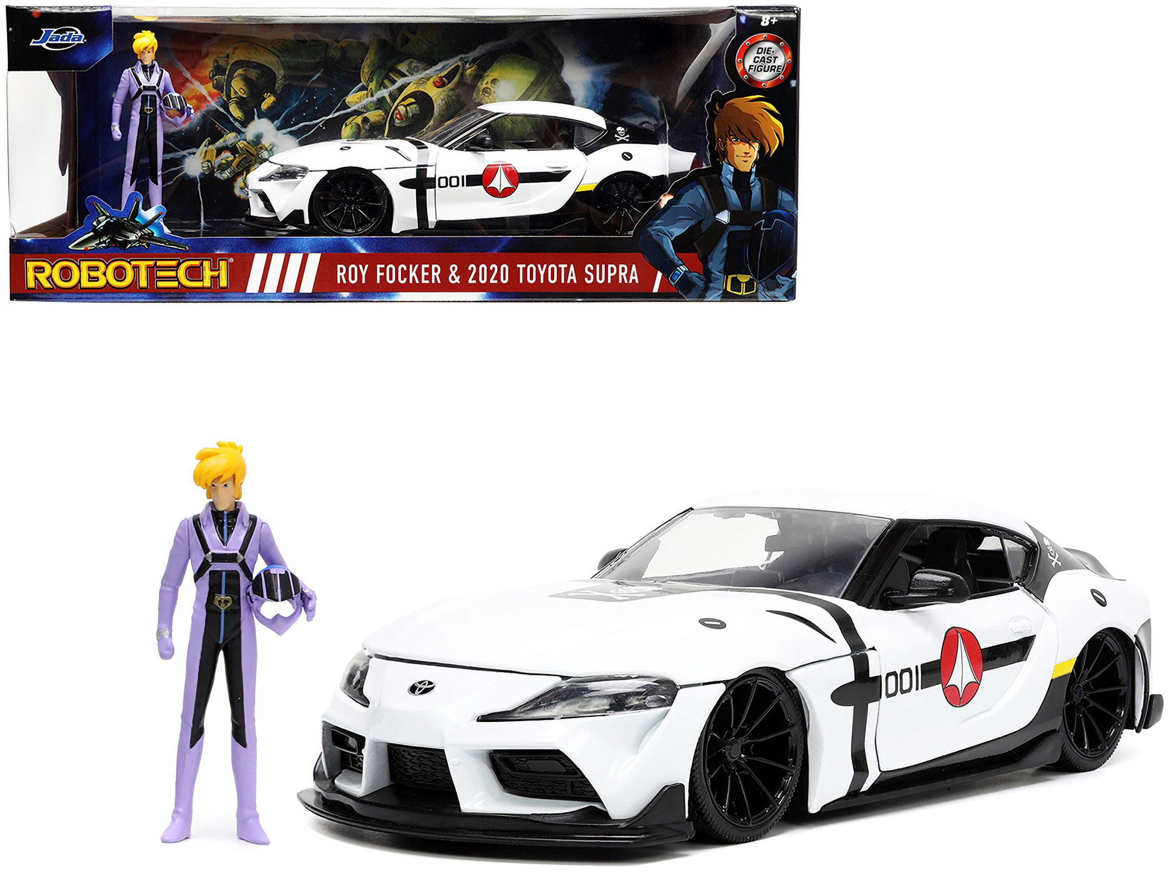 2020 Toyota Supra White and Rick Hunter Diecast Figurine 