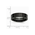 thumbnail image 2 of Black Ceramic Flat 6mm Brushed Band Ring - Size 6, 2 of 2
