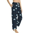 thumbnail image 6 of Salouo Night Forest Wolf Print Women's Pajama Pants Casual Loose Sweatpants PJs Flowy Pants Drawstring Palazzo for Women Wide Leg Pants Lounge Pajama -Small, 6 of 8