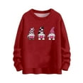 thumbnail image 2 of ICHUANYI Womens Valentines Day Cute Heart Pullover Sweaters Long Sleeve Crewneck Casual Loose Knit Jumper Tops, 2 of 6