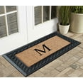 thumbnail image 4 of A1 Home Collections Paisley Rubber and Coir Outdoor Doormat, Non-Slip Backing, Black/Beige 23 x 38, 4 of 7