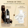 thumbnail image 6 of 3-in-1 Natural Hair Dye Shampoo & Hair Repair Conditioner Bundle - Gray Coverage & Deep Moisture - Vegan, Sulfate-Free, Color-Safe - Argan Oil, Collagen - 2x400ml (DARK BROWN), 6 of 7