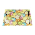 thumbnail image 1 of XMXT 1 Pcs Woven Placemats, Watercolor Donut Pattern Stain Resistant Anti-Skid Placemat for Kitchen Table, 12 x 18 inches, 1 of 6