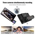 thumbnail image 5 of SGCYLOWQ 4-inch Three Lens Dash Cam Hd 1080p Three Record Dash Cam Motion Tracking, Reverse Image, Cycle Video, G Sensor, Parking Monitoring, Home Office, 5 of 9