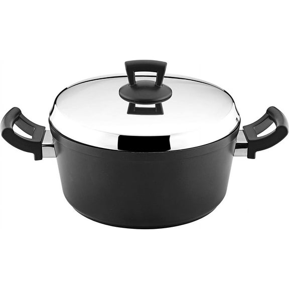 Hascevher Cast Aluminum Nonstick Saucepan Stockpot with Stainless Steel Lid Cookware