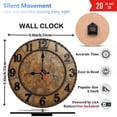 thumbnail image 3 of Vintage Style Wall Clock with Rustic Design 10-Inch Silent Wooden Wall Clock, Battery Operated (AA Batteries Not Included), Artistic Home Decor, 3 of 8